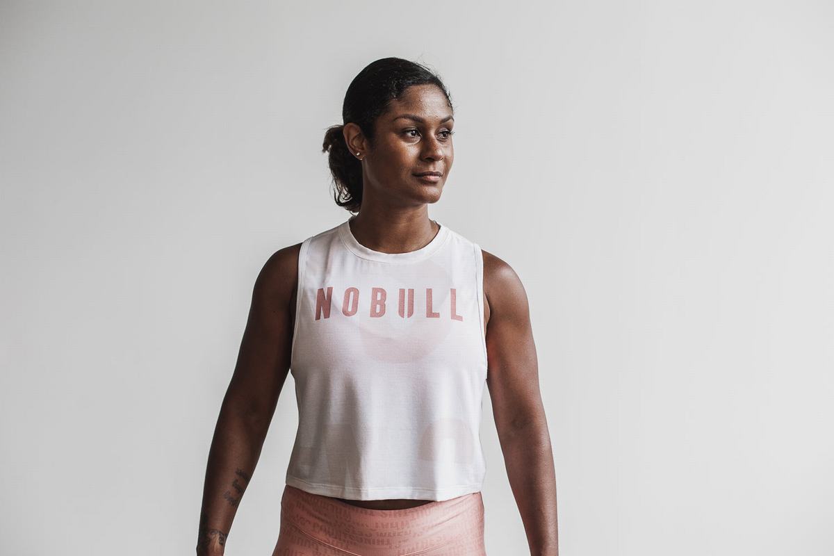 Nobull Muscle Women's Tank Tops Pink | Australia (HM4089)